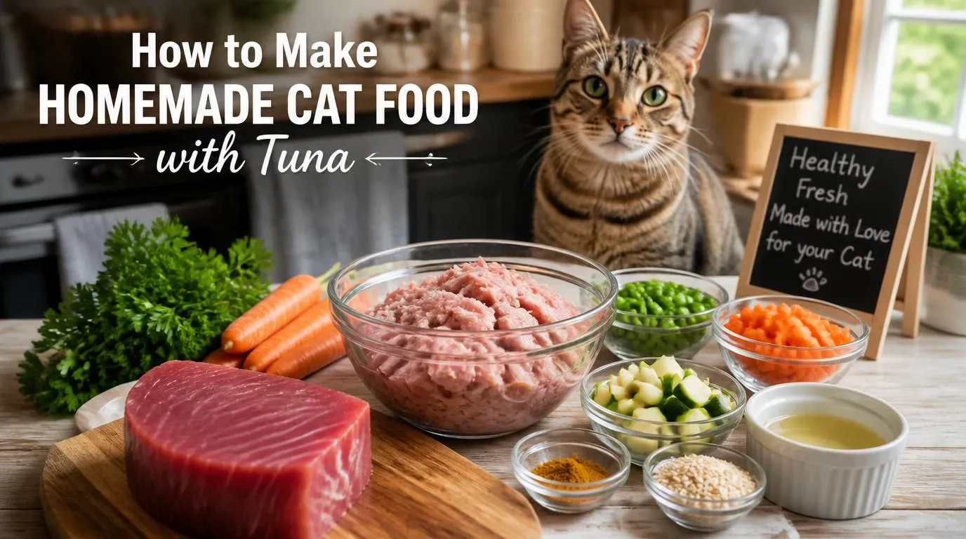 Homemade tuna cat food